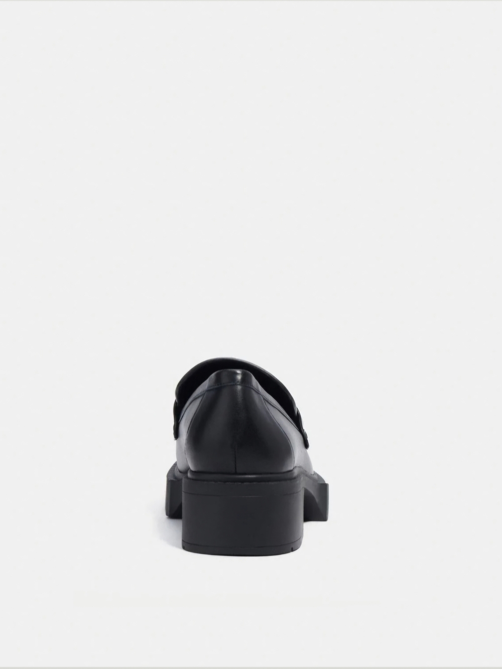 Coach Leela Black Leather Loafer  w/ silver-tone metal studs And Metal Logo Sz 9 - Picture 5 of 12